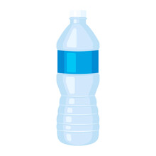 Water Plastic Bottle Cartoon Vector Illustration Isolated Object