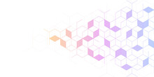 Abstract Geometric Background With Isometric Vector Blocks