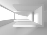 Fototapeta Młodzieżowe - White Modern Background. Abstract Building Concept