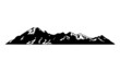 Detailed mountain vector isolated on a white background.