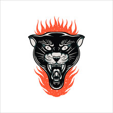 The Panther Tattoo Vector Design