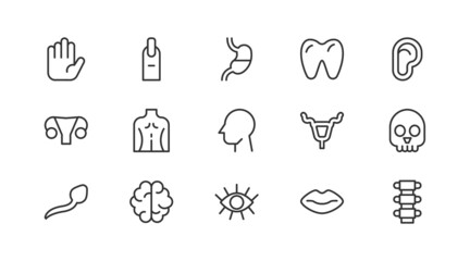 Sticker - Set of hotel  line icons.