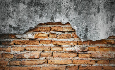 Grunge brick wall, abstract background texture with old dirty and vintage style.