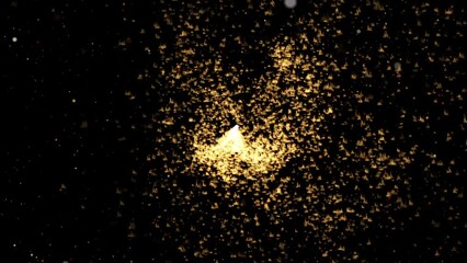Wall Mural - futuristic explosion of an unidentified planet in a distant galaxy. satellite video footage. close-u