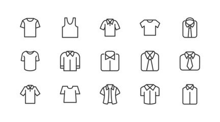 Poster - Premium pack of shirt  line icons.