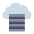© Graphic Mall - Flat color icon for cloud database.