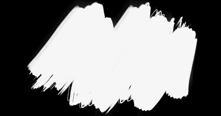 Wall Mural - abstract paint brush stroke shape white ink splattering flowing and washing on chroma key green scre