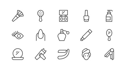 Sticker - Editable vector pack of salon  line icons.