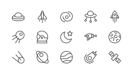 Poster - Stroke vector upload line icons.