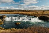 Fototapeta Tęcza - Krajobraz Islandii