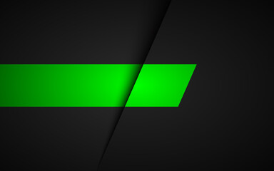 Wall Mural - black and green tech modern material design. vector abstract widescreen background with free place f
