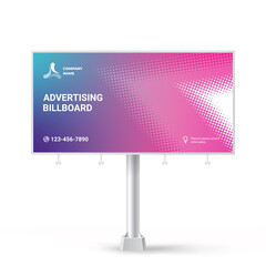 Wall Mural - billboard design, creative background for outdoor advertising, exhibition stand for placing photos a