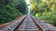 The Railway Track On The Way To Dudhsagar Waterfall, South Goa, INDIA