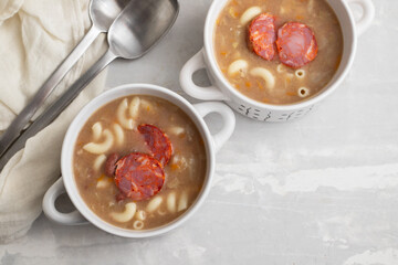 Sticker - typical portuguese soup with smoked sausages and meat