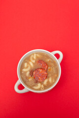 Sticker - typical portuguese soup with smoked sausages and meat