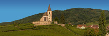 Fortified Church Of Saint Jacques, Hunawihr, Alsace, Alsatian Wine Route, Haut-Rhin, France