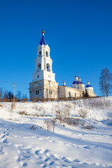 Wall Mural - The old Resurrection Cathedral, sunny January day. Kashin, Tver region. Russia