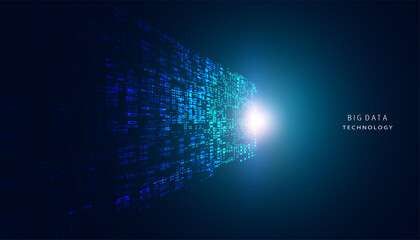 Abstract Digital Hologram big data visualization.
