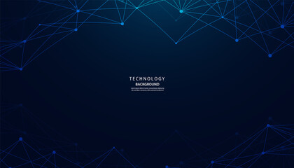 Wall Mural - blue technology background images related to the network. communication geometrics