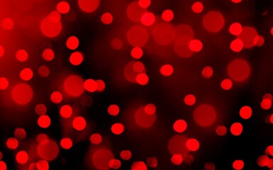 Canvas Print - Red bokeh of lights on background, holliday concept