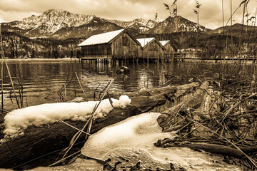 Sticker - landscape at the Lake Kochel - bavaria