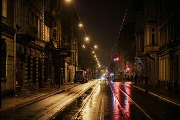 Naklejka na meble Brzydka Łódź Nocą