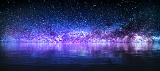 Wall Mural - the milky way rising over the horizon