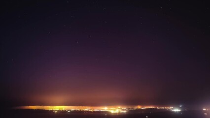 Wall Mural - stars and fog over gozo island in malta