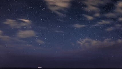 Wall Mural - clouds and milky way time lapse