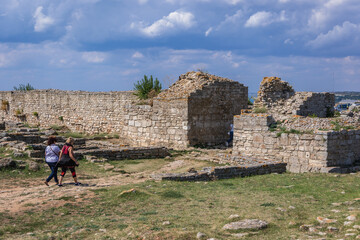 Wall Mural - Walls of ancient fortress on Cape Kaliakra on Black Sea coast in Bulgaria