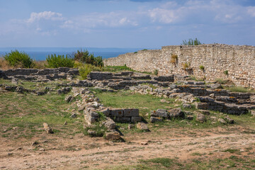 Sticker - Ruins on Cape Kaliakra on Black Sea coast in Bulgaria