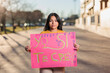 © Sangiao_Photography - feminist movement for womens day 8 march. ecuador latin woman with spanish banner yo si te creo