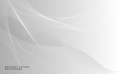 Wall Mural - Grey abstract background with wave and lines. white gradient background.
Grey wave dynamic vector.