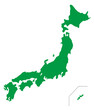 日本地図　県境線あり