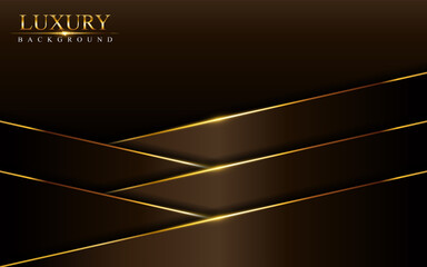 Abstract Luxury Dark Brown Background Combined with Golden Element.