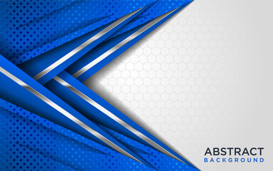 modern abstract white and blue background with 3d overlap layers effect.