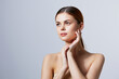 © SHOTPRIME STUDIO - woman smiling woman bare shoulders clean skin charm close-up Lifestyle