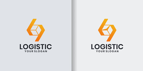 Modern fast delivery logo template