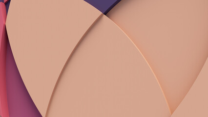 Multicolored Tech Background with a Geometric 3D Structure. Bright, Minimal design with Simple Futuristic Forms. 3D Render.