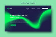 © Nustian Degraf - modern landing page template design, green blue color gradation fluid pattern style, background vector
