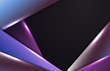 Wall Mural - abstract geometric elegant template design triangles template with glitters. overlapping in copy spa