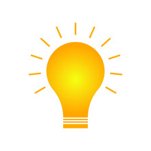 Light Bulb Icon Vector Idea Sign Solution, Thinking Concept Colorful Template
