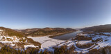 Fototapeta  - Panorama Klimkówki w zimowej szacie. Beskid Niski, Jezioro Klimkowskie