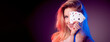 Beautiful caucasian woman with poker cards gambling in casino	
