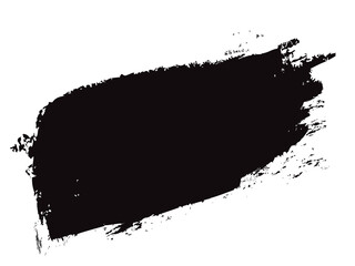 Black brush stroke isolated on white background. Trendy brush stroke vector for black ink paint, grunge backdrop, dirt banner, watercolor design and dirty texture. Brush stroke vector