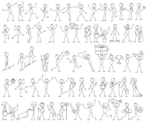 figure people sketch set ,contour, vector