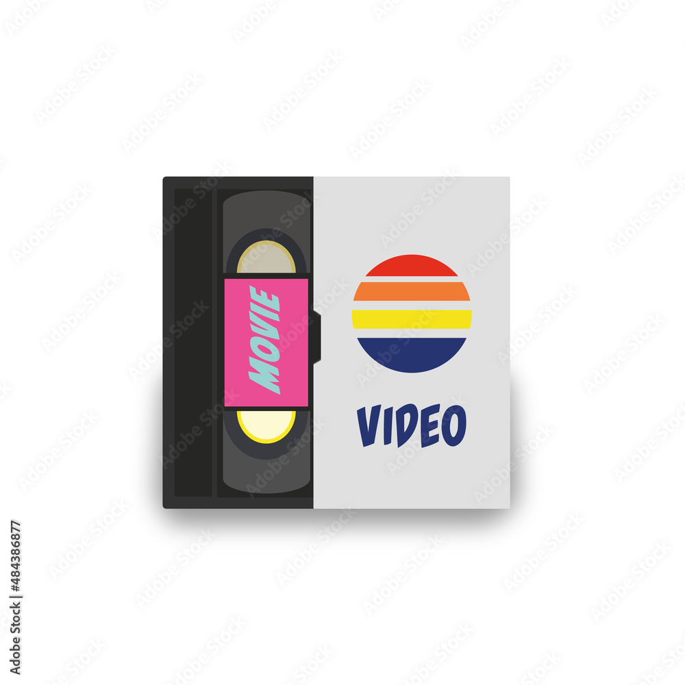 Vector illustration of video cassette VHS retro Stock Vector | Adobe Stock