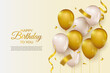 Happy birthday to you. beautiful birthday background and greeting with balloons.