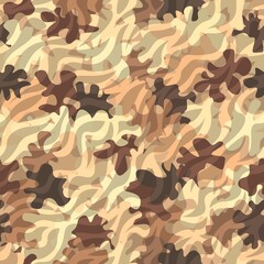 Camouflage desert pattern. Decorative clothing style masking camo repeat print