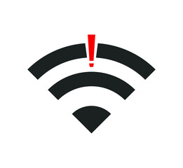 no wifi icon vector template
